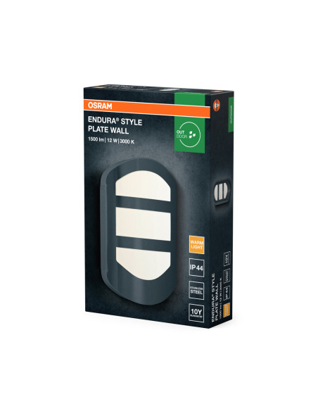 KINKIET ZEWNĘTRZNY ENDURA STYLE PLATE WALL 12,5W 3000K DG 