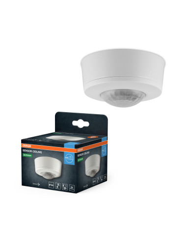 CZUJNIK SENSOR CEILING 360DEG IP44 WHITE ŚWIATŁA I RUCHU 