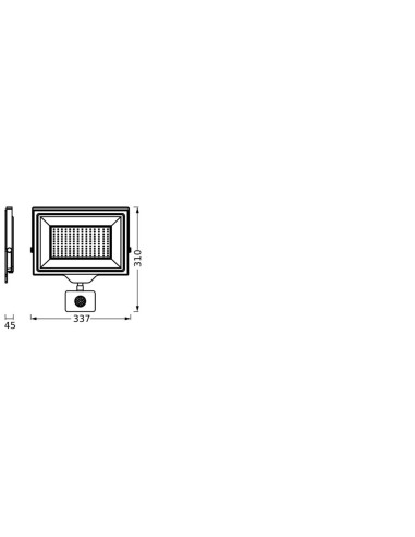 NAŚWIETLACZ FLOOD ESSENTIAL SENSOR 150W 4000K neutralna biała 15000LM BK IP44 