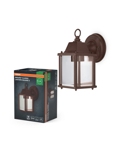 KINKIET ZEWNĘTRZNY ENDURA CLASSIC LANTERN SQ S E27 IP43 ALU RUSTY/RDZA 