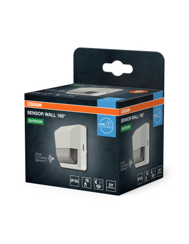 CZUJNIK SENSOR WALL 180DEG IP55 WT CZUJNIK ŚWIATŁA I RUCHU 
