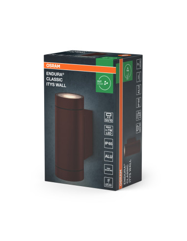 KINKIET ZEWNĘTRZNY ENDURA CLASSIC IP65 ITYS GU10 WALL RUSTY/RDZA 