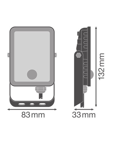 NAŚWIETLACZ FLOOD ESSENTIAL SENSOR 10W 4000K neutralna biała 950LM BK IP65 