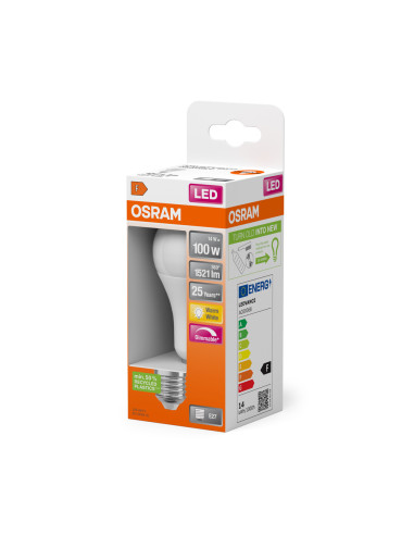 ŻARÓWKA LED SUPERSTAR CLA100 DIM FR 14W 2700K ciepła biała  E27 1521LM PLASTIC PCR 