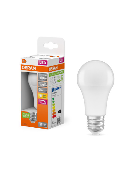 ŻARÓWKA LED SUPERSTAR CLA100 DIM FR 14W 2700K ciepła biała  E27 1521LM PLASTIC PCR 