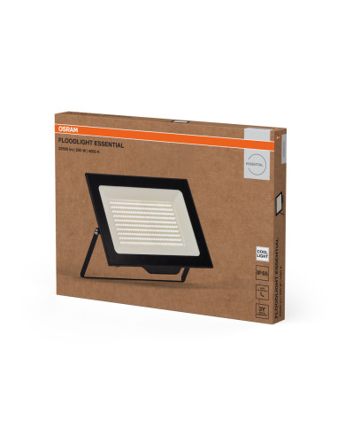 NAŚWIETLACZ FLOOD ESSENTIAL 200W 4000K neutralna biała 20000LM BK IP65 