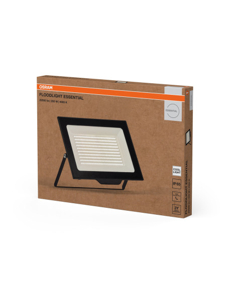NAŚWIETLACZ FLOOD ESSENTIAL 200W 4000K neutralna biała 20000LM BK IP65 