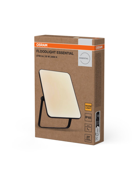 NAŚWIETLACZ FLOOD ESSENTIAL 30W 3000K ciepła biała 2550LM BK IP65 