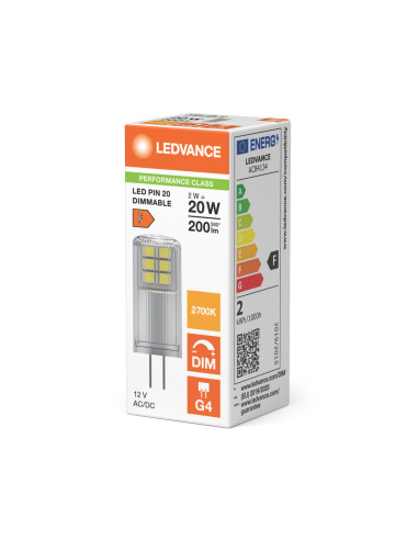 ŻARÓWKA LED P SPECIAL LED PIN20 CL DIM 2W 2700K ciepła biała G4 12V 200LM 
