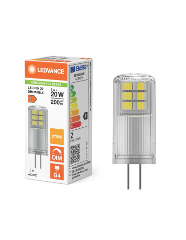 ŻARÓWKA LED P SPECIAL LED PIN20 CL DIM 2W 2700K ciepła biała G4 12V 200LM 
