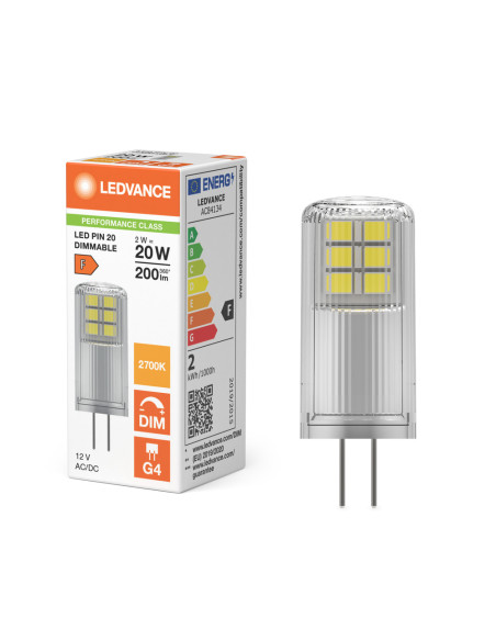 ŻARÓWKA LED P SPECIAL LED PIN20 CL DIM 2W 2700K ciepła biała G4 12V 200LM 
