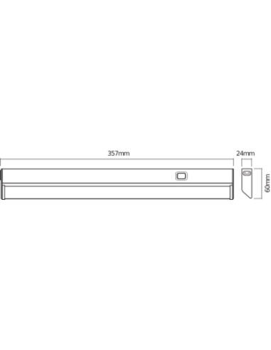 OPRAWA LINIOWA LINEAR LED TURN 6W 380LM 35CM 3000K ciepła biała  OPRAWA PODSZAFKOWA 