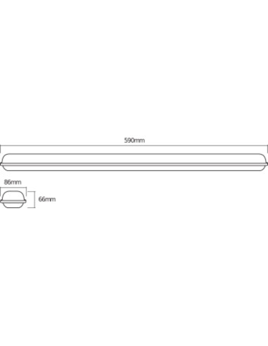 OPRAWA HERMETYCZNA SUBMARINE LED INTEGRATED 0,6M 18W 4000K neutralna biała  1500LM 