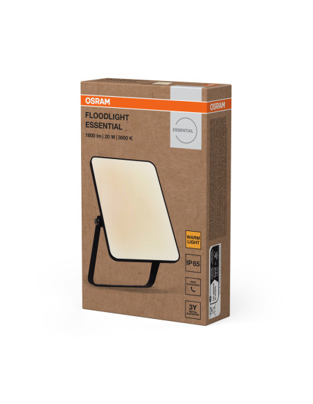 NAŚWIETLACZ FLOOD ESSENTIAL 20W 3000K ciepła biała 1800LM BK IP65 