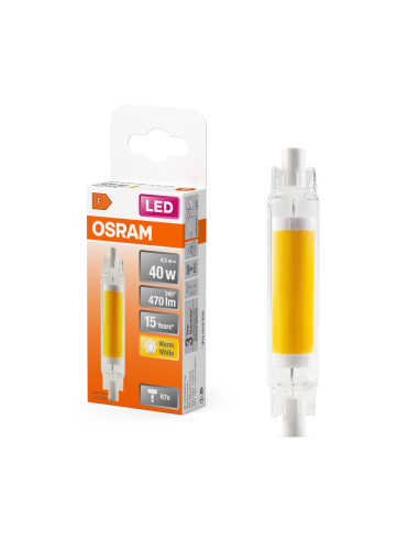 ŻARÓWKA LED SLIM LINE 78MM 40 4,5W 2700K ciepła biała 470LM GLASS R7S 