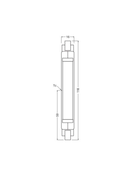 ŻARÓWKA LED SLIM LINE 118MM 60 8W 2700K ciepła biała 806LM GLASS R7S 