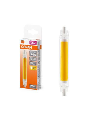 ŻARÓWKA LED SLIM LINE 118MM 60 8W 2700K ciepła biała 806LM GLASS R7S 