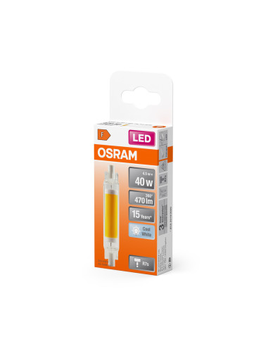ŻARÓWKA LED SLIM LINE 78MM 40 4,5W 4000K neutralna biała 470LM GLASS R7S 