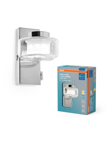 KINKIET ORBIS FLAME 5.5W CLICK CCT IP44 CHROME 