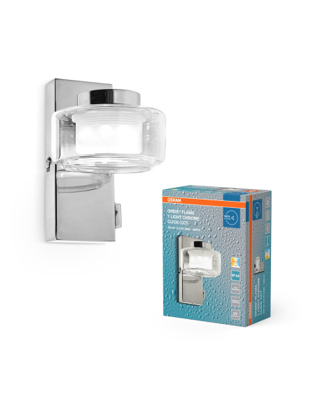 KINKIET ORBIS FLAME 5.5W CLICK CCT IP44 CHROME 