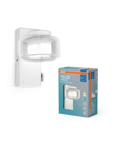 KINKIET ORBIS FLAME 5.5W CLICK CCT IP44 WHITE 