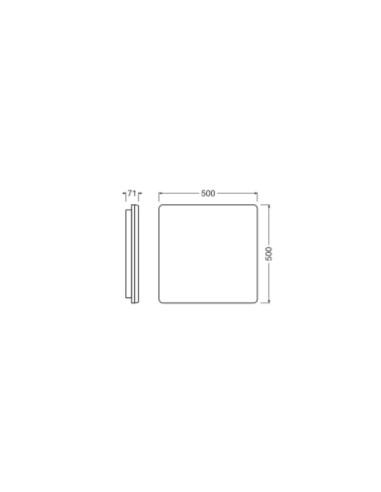 PLAFON LED SURFACE FLAT SQUARE SENSOR 500 P 27W CPS 