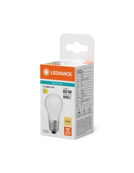 ŻARÓWKA LED V CLP60 5,9W 3000K ciepła biała E27 FIL GL FR 806LM VALUE 