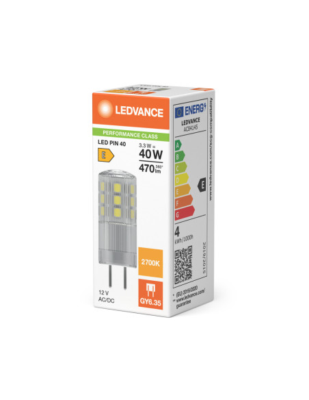 ŻARÓWKA LED P SPECIAL LED PIN40 CL 3.3W 2700K ciepła biała GY6.35 12V 470LM 