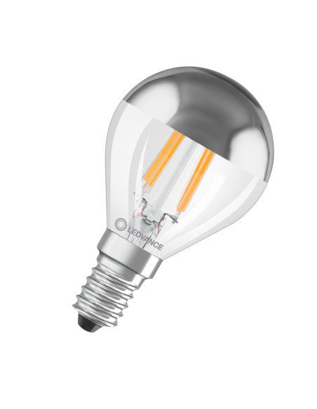 ŻARÓWKA LED P CLP31 MIRROR SILVER 4W 2700K ciepła biała E14 FIL 350LM 