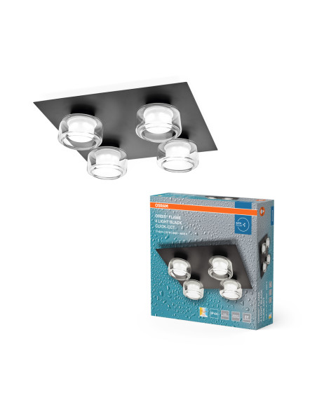 OPRAWA ORBIS FLAME 4X5.5W CLICK CCT IP44 BLACK 