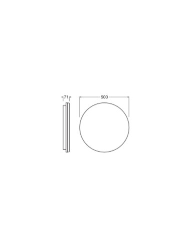 PLAFON LED SURFACE FLAT ROUND SENSOR 500 P 27W CPS 
