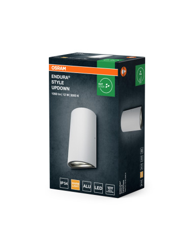 KINKIET ZEWNĘTRZNY ENDURA STYLE UPDOWN 12W 3000K 700LM IP44 WHITE  