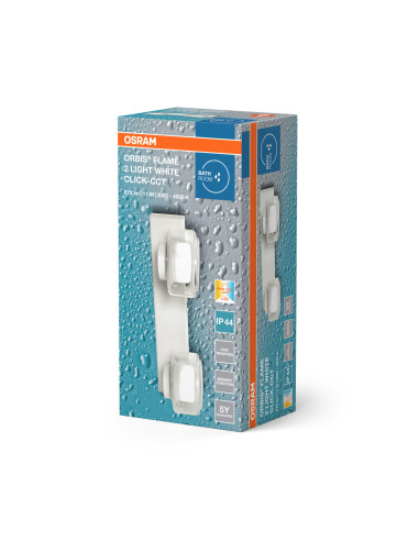 OPRAWA ORBIS FLAME 2X5.5W CLICK CCT IP44 WHITE 