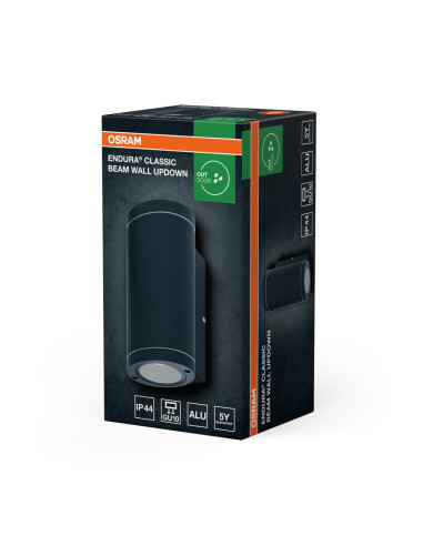 KINKIET ZEWNĘTRZNY ENDURA CLASSIC BEAM WALL UPDOWN GU10 IP44 ALU GY 