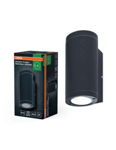 KINKIET ZEWNĘTRZNY ENDURA CLASSIC BEAM WALL UPDOWN GU10 IP44 ALU GY 