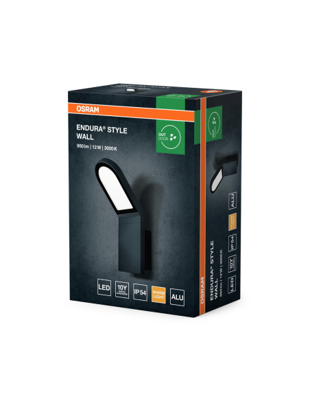 KINKIET ZEWNĘTRZNY ENDURA STYLE WALL 12W 3000K 740LM DARK GRAY  