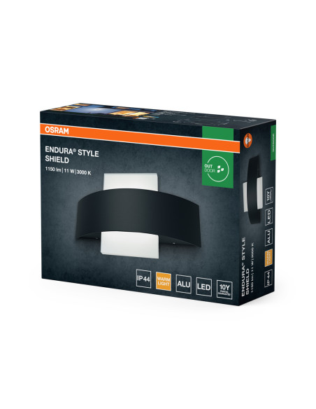 KINKIET ZEWNĘTRZNY ENDURA STYLE SHIELD SQ 11W 3000K 410LM DARK GRAY 