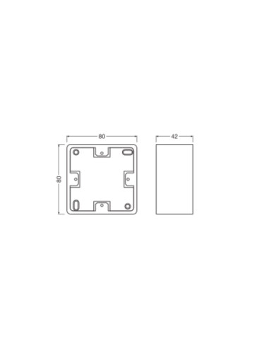RAMKA DO MONTAŻU POWIERZCHNIOWEGO DLA MCU SELECT I MCU TOUCH SURFACE MOUNT FRAME  