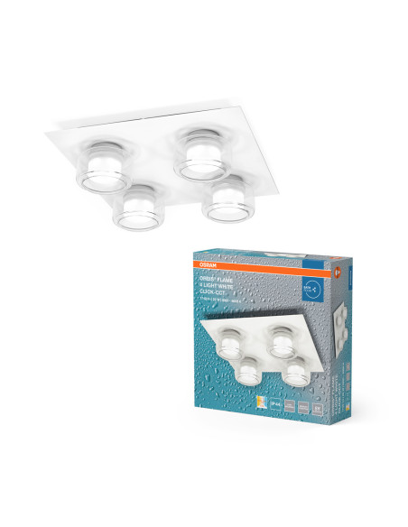 OPRAWA ORBIS FLAME 4X5.5W CLICK CCT IP44 WHITE 