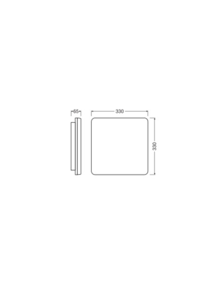 PLAFON LED SURFACE FLAT SQUARE 330 P 19W CPS 