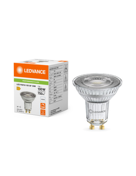 ŻARÓWKA LED P SPOT PAR16 GL 100 36° DIM 7W 4000K neutralna biała GU10 750LM 