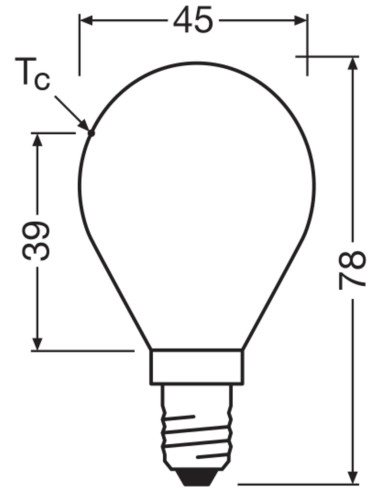ŻARÓWKA LED S CLP40 DIM 4,2W 2700K ciepła biała  E14 CRI97 GL FR 470LM 