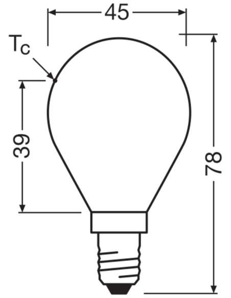 ŻARÓWKA LED S CLP40 DIM 4,2W 2700K ciepła biała  E14 CRI97 GL FR 470LM 