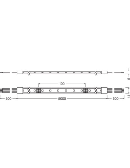 TAŚMA LED LS PFM1000 RGBW 2700K ciepła biała 5 metrów  IP66 98W 24V 5775LM PASEK PERFORMANCE 