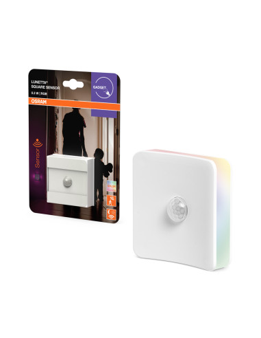 PRZENOŚNA LAMPKA NOCNA LUNETTA SQUARE RGB Z CZUJNIKIEM 