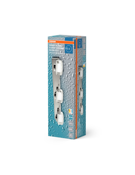 OPRAWA ORBIS FLAME 3X5.5W CLICK CCT IP44 CHROME 