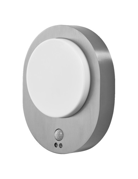KINKIET ZEWNĘTRZNY ENDURA STYLE DISC WALL SENSOR 8W 370LM  STAL NIERDZEWNA 
