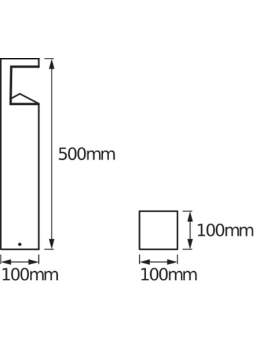 SŁUPEK OGRODOWY ENDURA STYLE PYRAMID 50CM 9W 3000K ST 