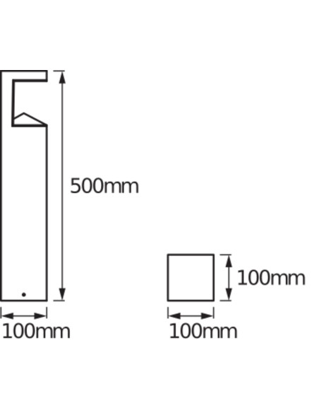 SŁUPEK OGRODOWY ENDURA STYLE PYRAMID 50CM 9W 3000K ST 