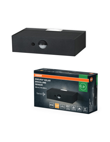 KINKIET ZEWNĘTRZNY SOLAR ENDURA STYLE BRICKLUME SENSOR DARK GRAY 